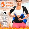 DYUAI Sauna Shirt for Women Sauna Waist Trainer for Women Sauna Suit Workout Sweat Vest Zipper Body Shaper(WBH6015-01-L) view 2