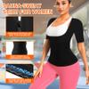 DYUAI Sauna Shirt for Women Sauna Waist Trainer for Women Sauna Suit Workout Sweat Vest Zipper Body Shaper(WBH6015-01-L) view 3