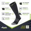 Alvada Warm Thermal Wool Socks for Winter Moisture Wicking and Breathable Cozy Boot Socks Charcoal ML view 2