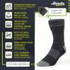 Alvada Warm Thermal Wool Socks for Winter Moisture Wicking and Breathable Cozy Boot Socks Charcoal ML view 3