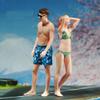 SOUFORCE 1/18 Scale Action Figure Man Summer Beach Boy with Sunglasses Tiny People Figure Model view 4