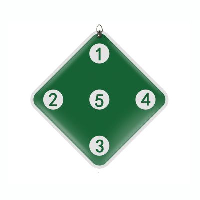 KJHY Fencing Target with Five Bullseye Self-Training Auxiliary Sword Target Home Fencing Equipment for Child and Adult Fencer (Thickness : Green, Size : 37x37x1.5cm)