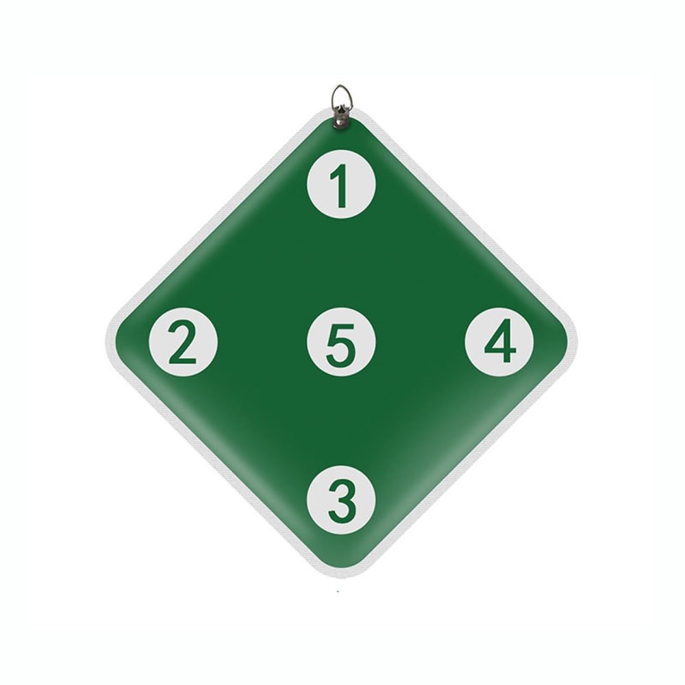 KJHY Fencing Target with Five Bullseye Self-Training Auxiliary Sword Target Home Fencing Equipment for Child and Adult Fencer (Thickness : Green, Size : 37x37x1.5cm)