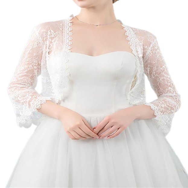 Campsis Bride Lace Shawls White Flower Wedding Wraps and Shawls Cover up Appliques Floral Bridal Stoles for Women and Girls