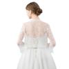 Campsis Bride Lace Shawls White Flower Wedding Wraps and Shawls Cover up Appliques Floral Bridal Stoles for Women and Girls view 4