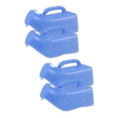 Kisangel 2sets 1000ml Portable Car Urinal for Men Heavy Duty Camping Travel Toilet Blue Unisex Pee Bottle 2pcs*2