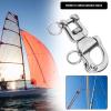 Micro Traders 2Pcs 316 Stainless Steel Snap Shackles Heavy Duty Swivel Eye Snap Shackle Marine Swivel Shackle for Sailboat Spinnaker Halyard 70mm, Silver view 3