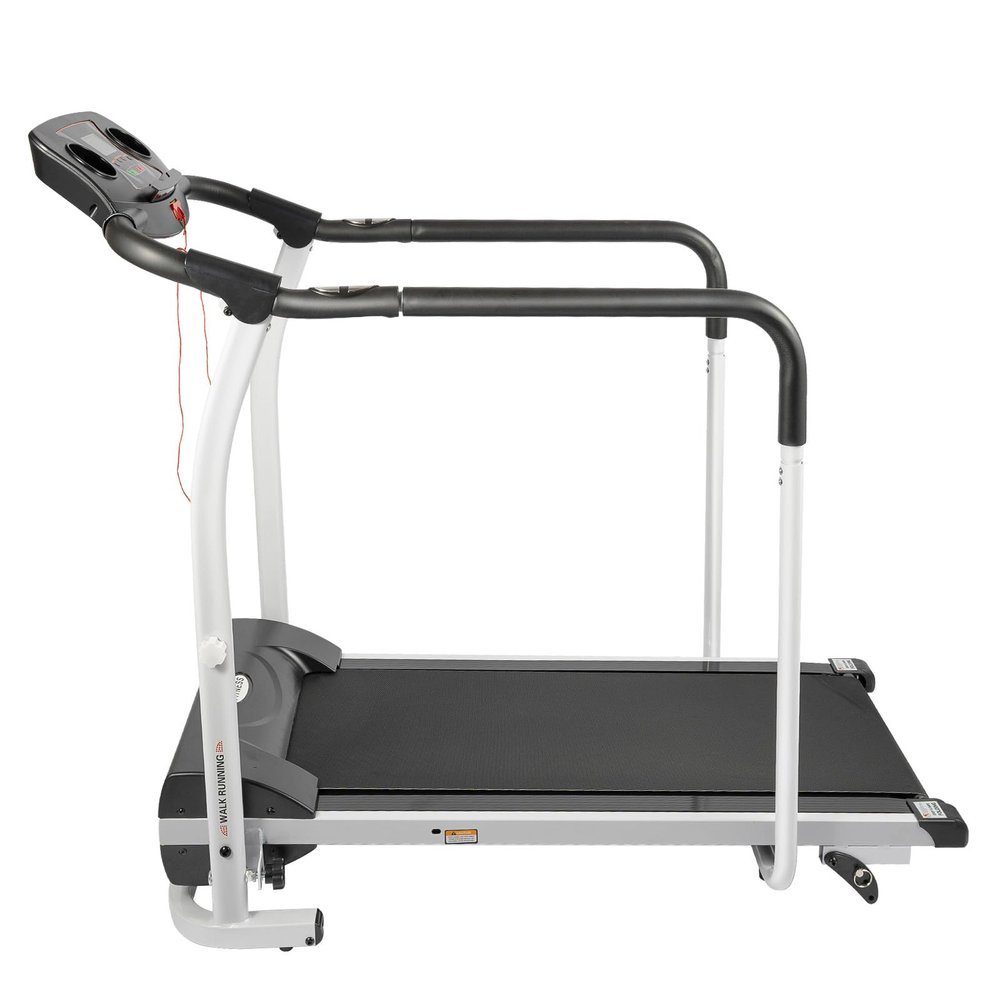 HinLIaDa Walking Treadmill with Full Length Handrails & Heart Rate Sensor, LCD Display Screen Elderly Treadmill, Recovery Fitness Exercise Machine Foldable for Home use with Holder, 300 lbs Capacity