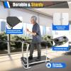 HinLIaDa Walking Treadmill with Full Length Handrails & Heart Rate Sensor, LCD Display Screen Elderly Treadmill, Recovery Fitness Exercise Machine Foldable for Home use with Holder, 300 lbs Capacity view 2