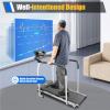 HinLIaDa Walking Treadmill with Full Length Handrails & Heart Rate Sensor, LCD Display Screen Elderly Treadmill, Recovery Fitness Exercise Machine Foldable for Home use with Holder, 300 lbs Capacity view 3