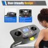 HinLIaDa Walking Treadmill with Full Length Handrails & Heart Rate Sensor, LCD Display Screen Elderly Treadmill, Recovery Fitness Exercise Machine Foldable for Home use with Holder, 300 lbs Capacity view 4