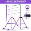 FBSPORT Gymnastics Bar for Kids with Rings,Adjustable Height Gymnastic Horizontal Bars Junior Training Bar Children Folding Training Monkey Bars for Home Using view 2