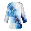 Generic Womens Cardigans Summer Plus Size Dressy Casual Cardigan Floral Printed Three Quarter Sleeve Lightweight Tops Shirt Sleeve Cardigan Light Sweaters Summer Cardigan MediumX-Large,2-Sky Blue view 4
