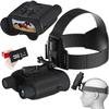 CNHRFGVD Head-Mounted Night Vision Goggles for Adults 8X Digital Zoom HD Infrared Binocular for Viewing 1312ft/400M with Recording o/Video in 100% Darkness with 32GB SD Card for Fast MICH Helmet view 1