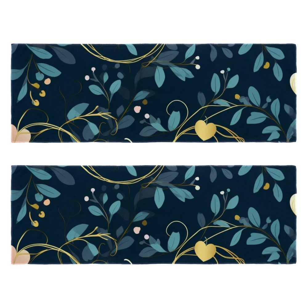 YTYVAGT Bathroom Hand Towels,Workout Towels for Gym Sweat,Yoga Mat Towel,Wedding Light Leaves Rings,2-Pc