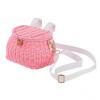 SVNR Kids Bike Basket, Bike Basket Front, Bicycle Baskets for Boys and Girls, Handwoven Backpack with Lid Shoulder Strap, Rattan Front Handlebar Baskets, Pink view 3