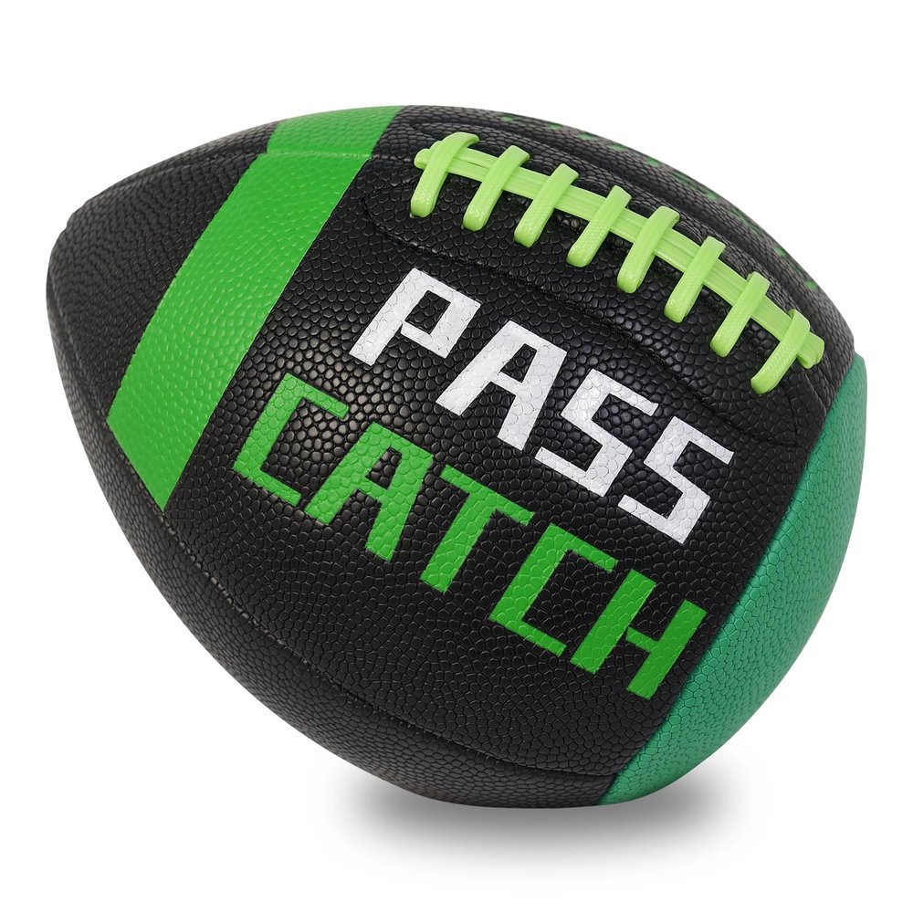 AXGUIQ PassCatch Kids/Youth Size(Ages 5-13) Training Football, Composite Fatherless Bounce Back Youth Football, Training Improving Enhance Solo Passing Catching Skills (Deflated)
