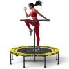 CLORIS 48in Folding Trampoline - Max Load 450lbs Rebounder Fitness Trampoline with Adjustable Foam Handle, with safty Padded Cover Best Gift (48'' Yellow) view 2