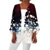 Blusas Casuales De Mujer Bonitas Kimono Cardigans for Women Dressy Casual Lightweight Cardigan Half Sleeve Summer Kimono Cover Up Tops Plus Size Vacation Outfits Spring Fashion(D Wine,3X-Large) view 1