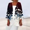 Blusas Casuales De Mujer Bonitas Kimono Cardigans for Women Dressy Casual Lightweight Cardigan Half Sleeve Summer Kimono Cover Up Tops Plus Size Vacation Outfits Spring Fashion(D Wine,3X-Large) view 2