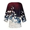 Blusas Casuales De Mujer Bonitas Kimono Cardigans for Women Dressy Casual Lightweight Cardigan Half Sleeve Summer Kimono Cover Up Tops Plus Size Vacation Outfits Spring Fashion(D Wine,3X-Large) view 4