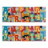 YTYVAGT Yoga Towel,Hand Towels,Microfiber Sweat Towel for Gym,Alphabet Number Puzzle Pattern,2-Pc view 1