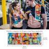 YTYVAGT Yoga Towel,Hand Towels,Microfiber Sweat Towel for Gym,Alphabet Number Puzzle Pattern,2-Pc view 4