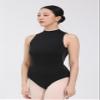 Dance Elite - Imogen - Sleeveless Dance Leotard with Embroidery on Mesh Open Back For Women (Black, Adult XS) view 2
