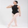 Dance Elite - Imogen - Sleeveless Dance Leotard with Embroidery on Mesh Open Back For Women (Black, Adult XS) view 3