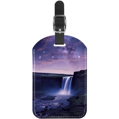 Luggage Tag,Bag Tags for Luggage,Travel Suitcase Tags,Univers Galaxy Waterfall River,1-Pc