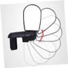 INOOMP Adjustable Wide Angle Bike Rear View Mirror Set Lightweight Handlebar Mirrors for Safe Cycling Easy Installation with Tool Suitable for Mountain and Road Bikes Black view 2