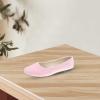 Egmy Women Girls Solid Big Size Slip On Flat Shallow Comfort Casual Single Shoes Wrap around Sandals for Women (Pink, 5) view 3