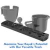 3003 8" 2 Pack Kayak Track Textured Grip Surface Multi-Size Kayak Low Profile Track Kayak Gear Track Mount Accessories Easy Installation Kayak Rail Track for Holding Fishing Rod Cup Holder Paddle view 3