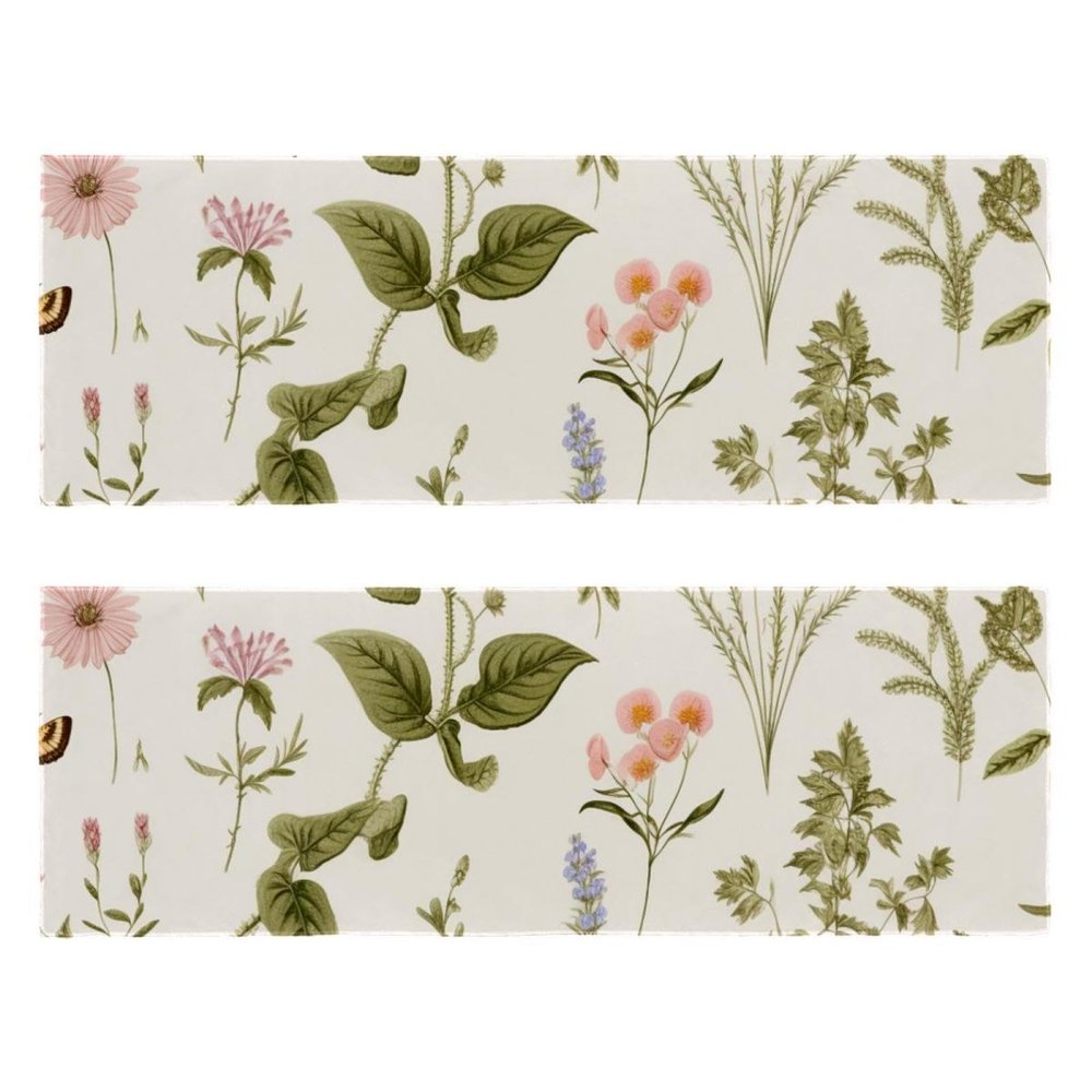 YTYVAGT Bathroom Hand Towels,Workout Towels for Gym Sweat,Yoga Mat Towel,Classic Design Plant Floral Pattern,2-Pc