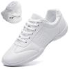 DADAWEN Adult & Youth White Cheerleading Shoe Athletic Sport Dance Shoes Training Competition Tennis Sneakers Cheer Shoes White US Size 9.5 M Toddler view 1