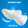 DADAWEN Adult & Youth White Cheerleading Shoe Athletic Sport Dance Shoes Training Competition Tennis Sneakers Cheer Shoes White US Size 9.5 M Toddler view 3