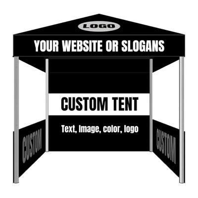 LANTENTSUN 10x10FT Custom Canopy Tent for Outdoor Business Event Pop Up Food Booth Tent with Logo Text Photo Color