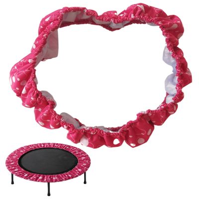 CNAFGBGG 1PC Mini Trampoline Spring Cover for Kids 36in 6 Hole Protective Trampoline Pad Replacement Round Oxford Cloth Tear Resistant Trampoline Cover Trampoline Accessories, Rose Red