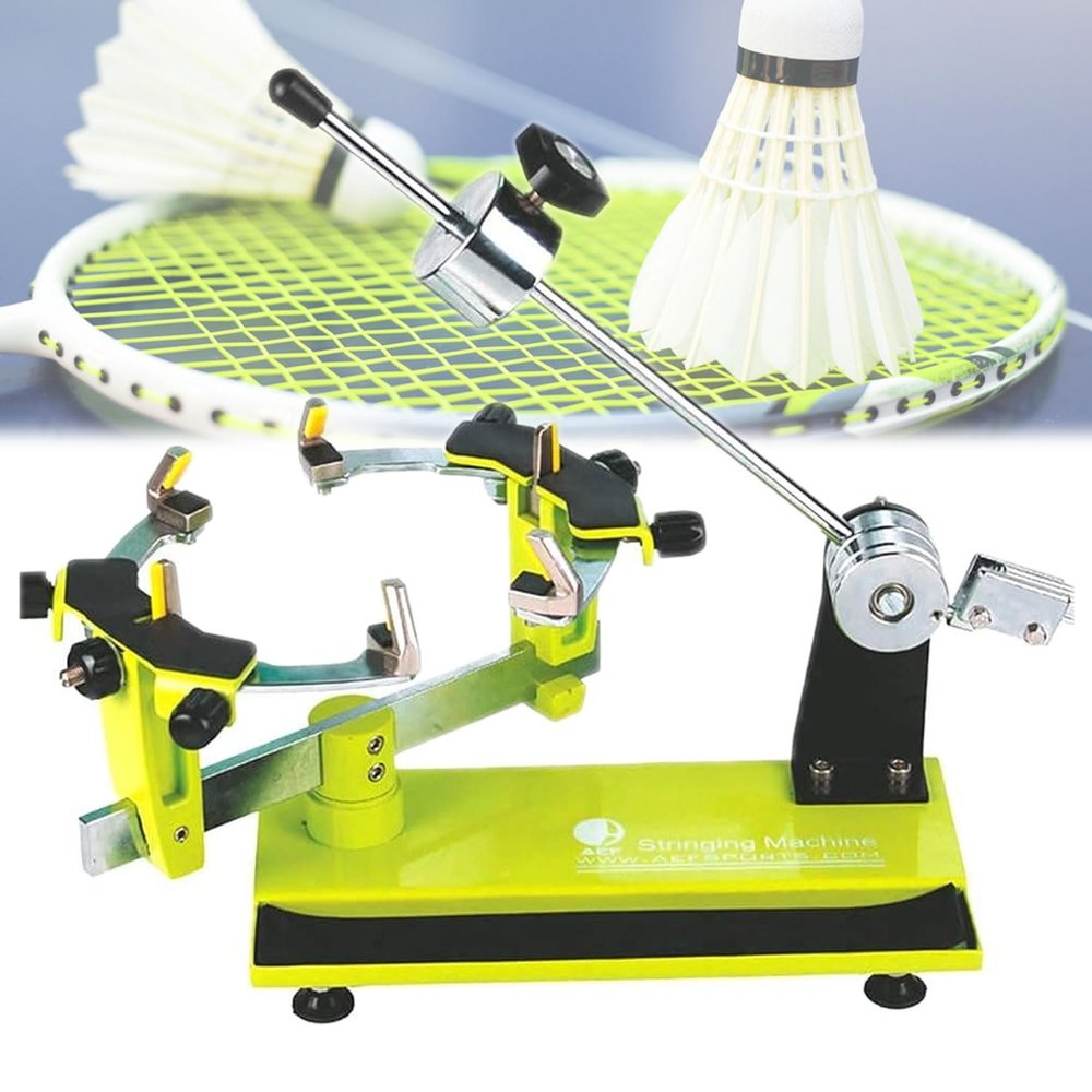 BDJSN DIY Badminton Racket Stringing Machine, Heavy Duty Desktop Racket Stringing Machine, 6-Point Fixed 90lb Winch Type Tennis Racket Stringing Machine for Badminton, Tennis, Squash Rackets