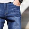 JEsilunmaMY Men's Stretch Straight Denim Shorts Slim Fit Washed Distressed Short Jeans Summer Casual 5 Pockets Jean Shorts (Blue1,40) view 2