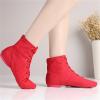 Egmy Women Men Canvas Casual Shoes House Shoes Jazz Boots Dance Shoes Soft Soled Exercise Shoes Womens (Red, 8.5) view 3