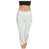 Bestgift Casual Yoga Pants Leggings Mesh Breathable Sports Bottom Pants Women White L view 1