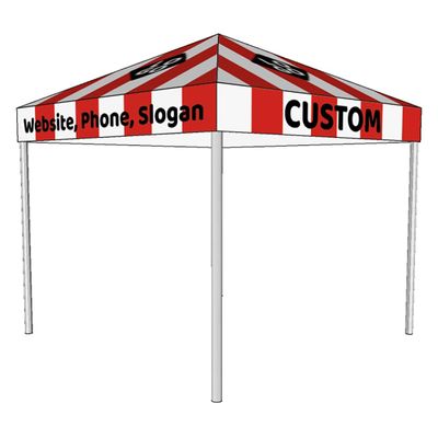 LANTENTSUN 10x10FT Custom Canopy Tent for Outdoor Business Event Pop Up Food Booth Tent with Logo Text Photo Color