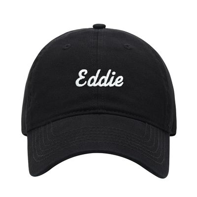 Baseball Cap Men Women Name Eddie Gift Embroidered Unisex Classic Adjustable Strapback Dad Hat (7 1/2,Black)
