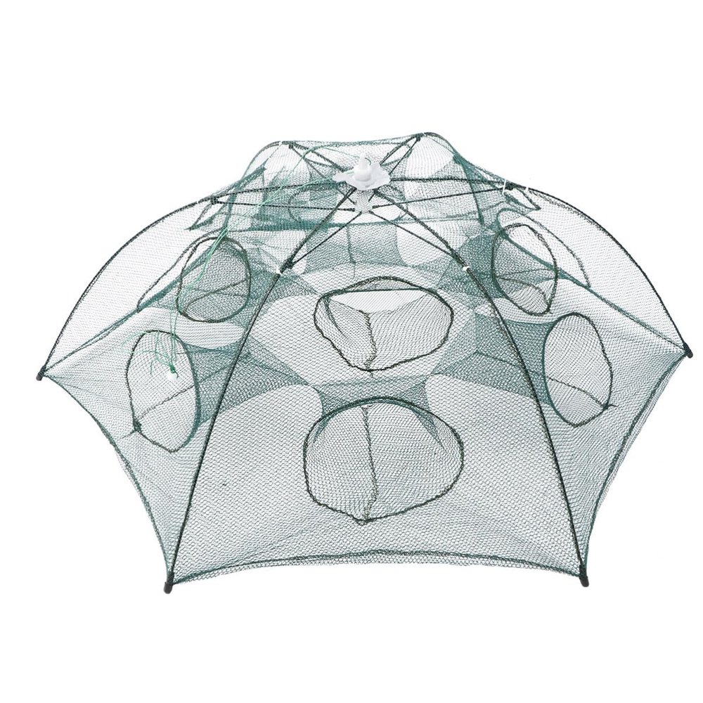 POPETPOP 1pc Portable Umbrella-Shaped Shrimp Net Fishing Cage for Crab and Lobster Compact Fishing Accessory for River and Lake Use Random Style