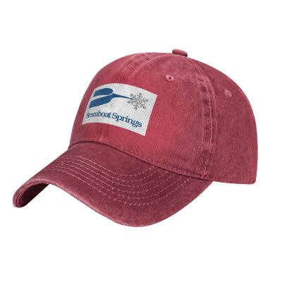 Vintage Flag of Steamboat Springs, Colorado Baseball Caps for Men Women Hat Adjustable Cowboy Hats Baseball Cap Red