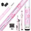 CUEELF Pink Pool Cue Stick 58inches Canadian Maple Billiard Cue Sticks Professional Pool Stick Gifts for Women and Ladies (Pink Flower, 19.5 oz) view 1