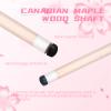 CUEELF Pink Pool Cue Stick 58inches Canadian Maple Billiard Cue Sticks Professional Pool Stick Gifts for Women and Ladies (Pink Flower, 19.5 oz) view 4