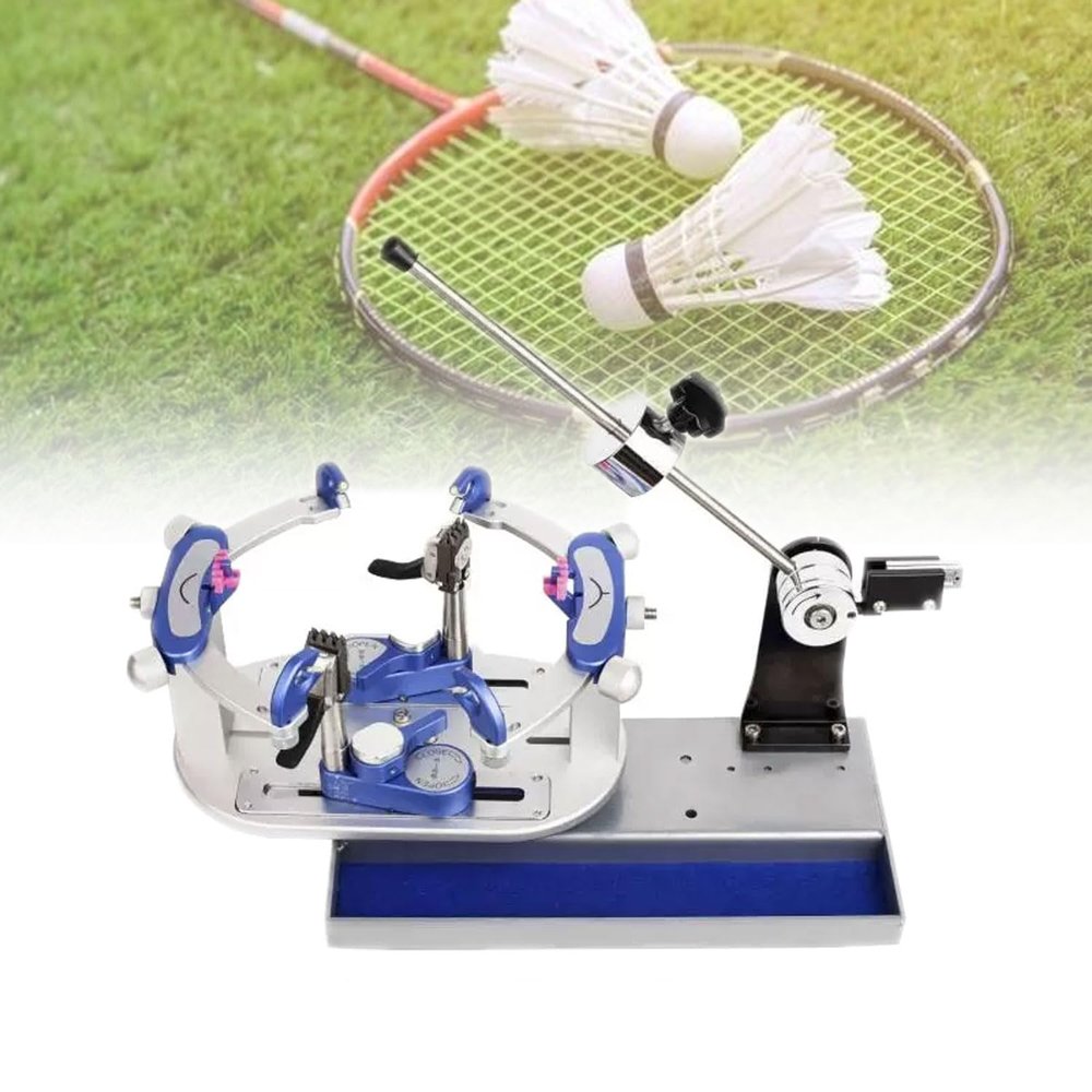 BDJSN Manual Racket Stringing Machine, 60lb DIY Badminton Racket Stringer, 6 Point Mechanical Wire Winding Machine, Heavy Hammer Cable Puller with Tool Set for Beginners, Amateurs, Professionals