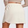 CRZ YOGA Comfy Cotton Sweat Skirts for Women 17'' Linerless Casual Work Lounge Athletic Jersey Skirt with Pockets White Apricot X-Large view 2